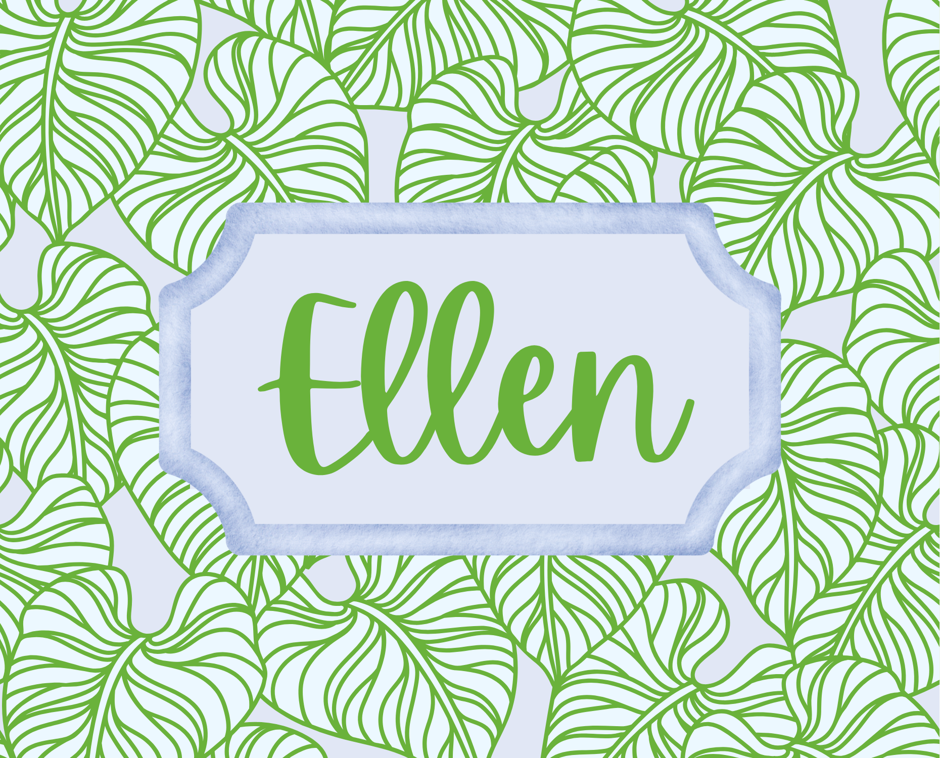 Palm Pretty in Blue Card Cover